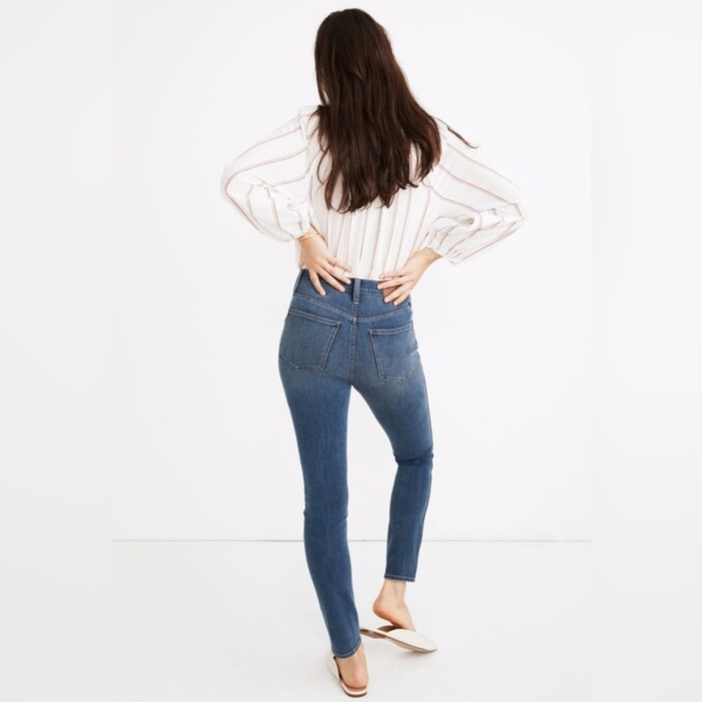 Madewell High-Rise Roadtripper Jeggings in Ellerby Wash Zip Pocket Size 29 Tall - Picture 5 of 12
